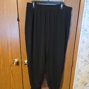 SHEIN Curve Black Elastic Waist Pants